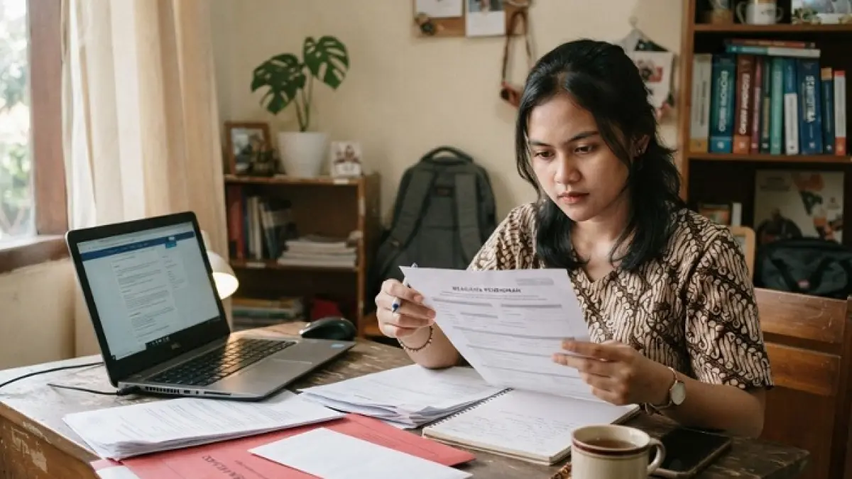 Tips wawancara beasiswa KSE dari penerima KSE, mulai dari persiapan esai hingga cara menjawab pertanyaan agar lebih percaya diri. (Ilustrasi Gemini AI)