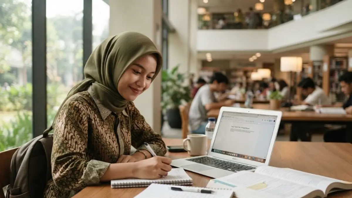 Tips wawancara beasiswa KSE mulai dari memahami esai, mengenali KSE, hingga menjawab pertanyaan agar lebih percaya diri. (Ilustrasi Gemini AI)