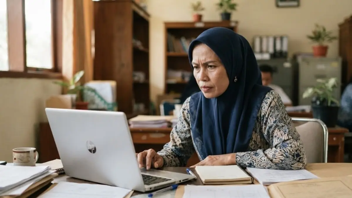 TPG THR 100 persen kembali disorot saat SKTP September 2026 masih dinantikan guru. Simak status terbaru. (Ilustrasi Gemini AI)