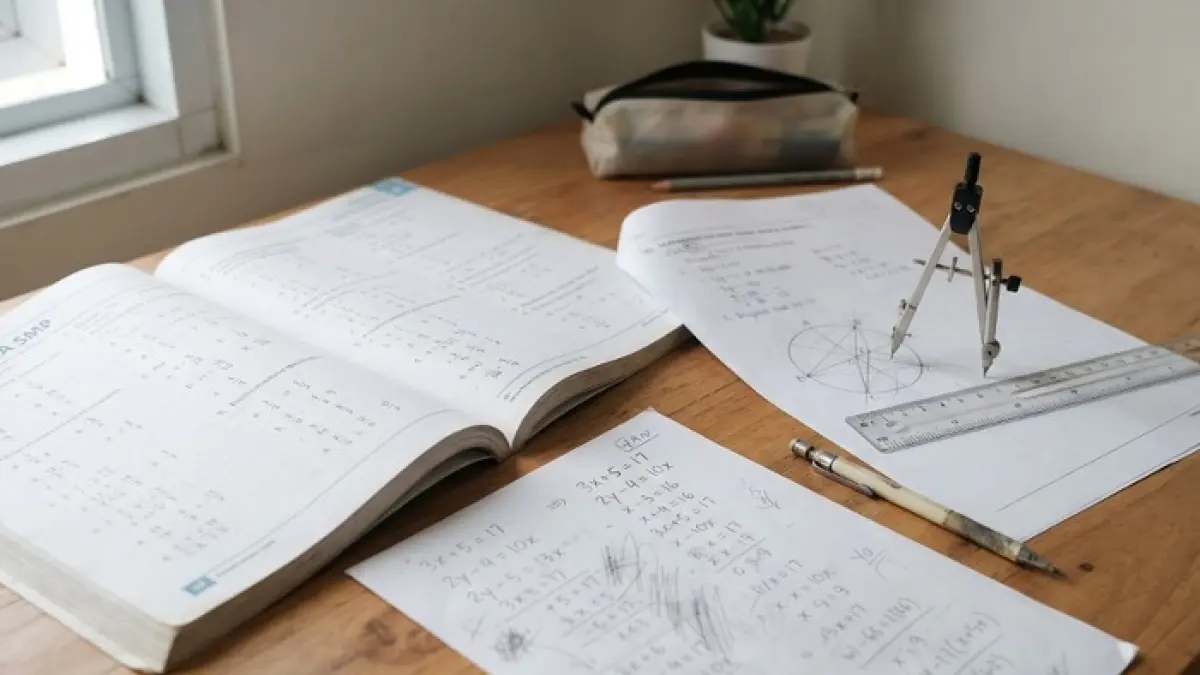 TKA SMA Matematika punya banyak tipe soal. Simak trik sudut, geometri, trigonometri hingga kombinatorika. (Ilustrasi Gemini AI)
