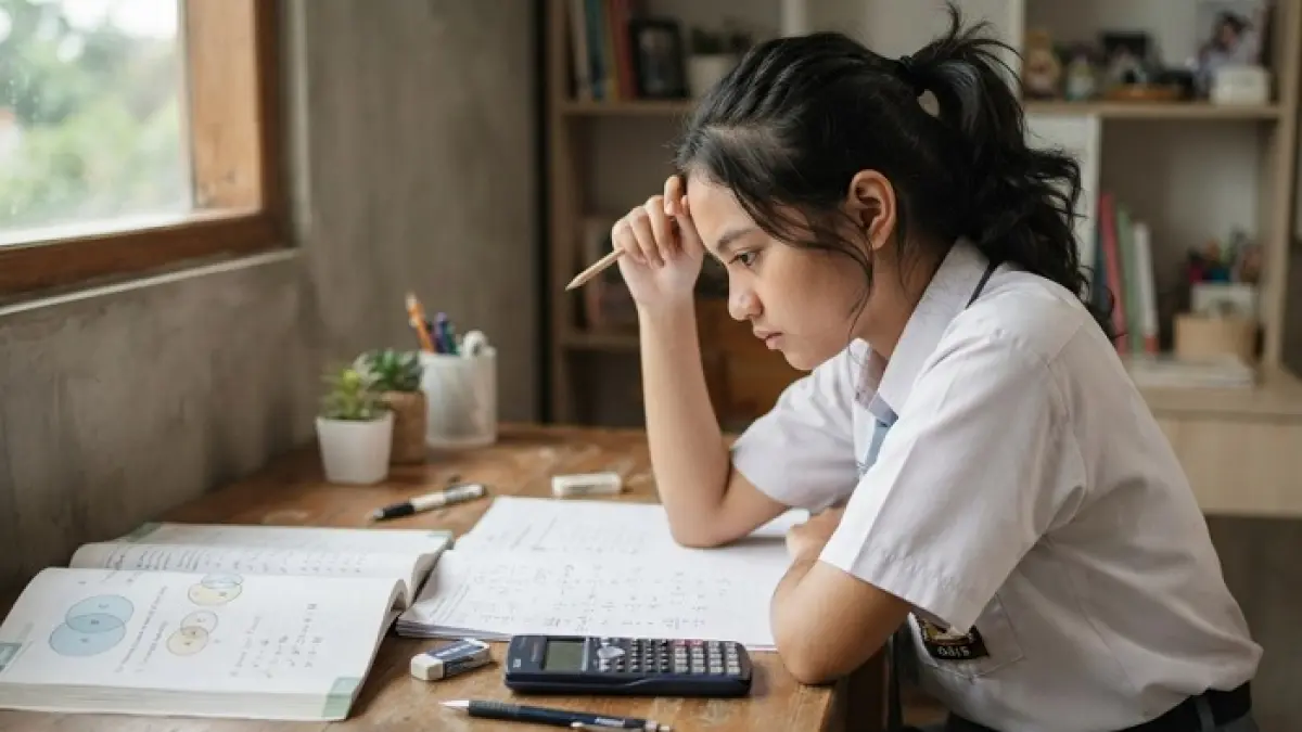 TKA SMA menghadirkan soal barisan dan deret dengan jebakan sederhana. Simak 3 model soal dan cara menghitungnya. (Ilustrasi Gemini AI)