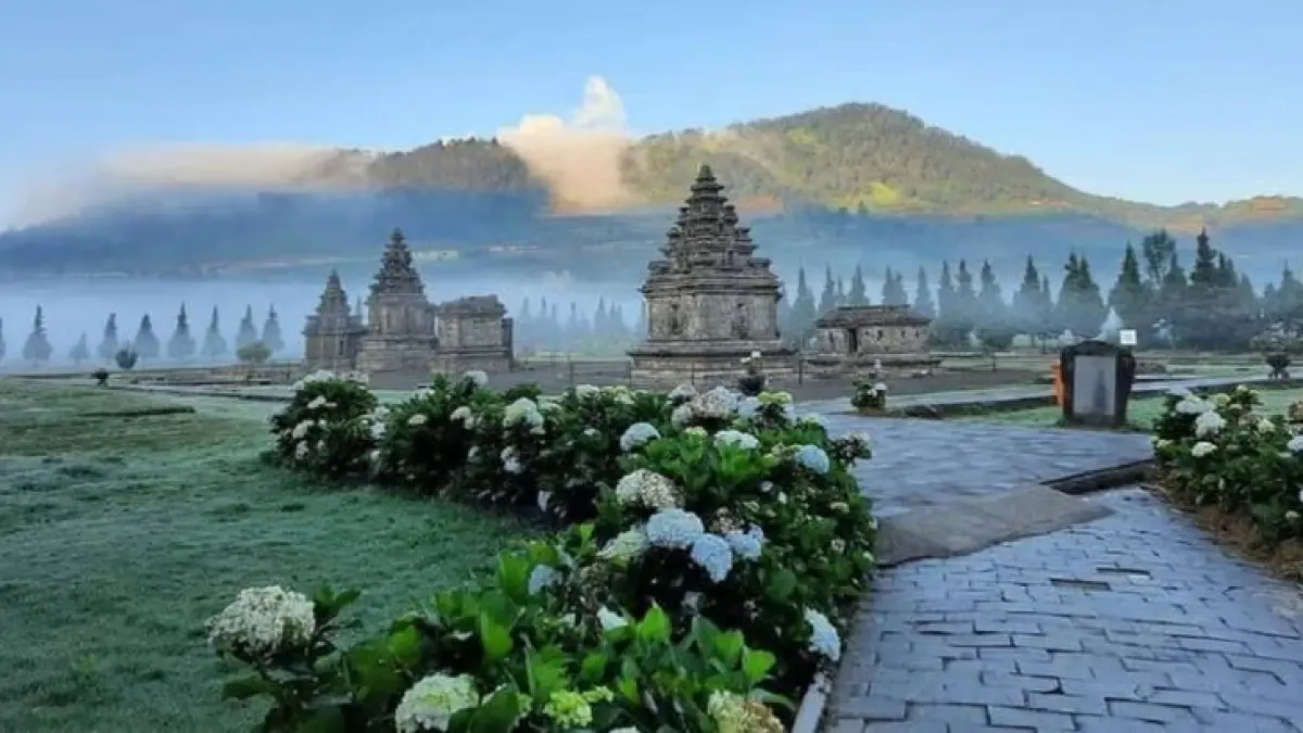 Wisata Dieng selama 4 hari menghadirkan Candi Arjuna, sunrise, jeep tour, perkebunan teh hingga villa dengan jacuzzi.(PINTEREST)