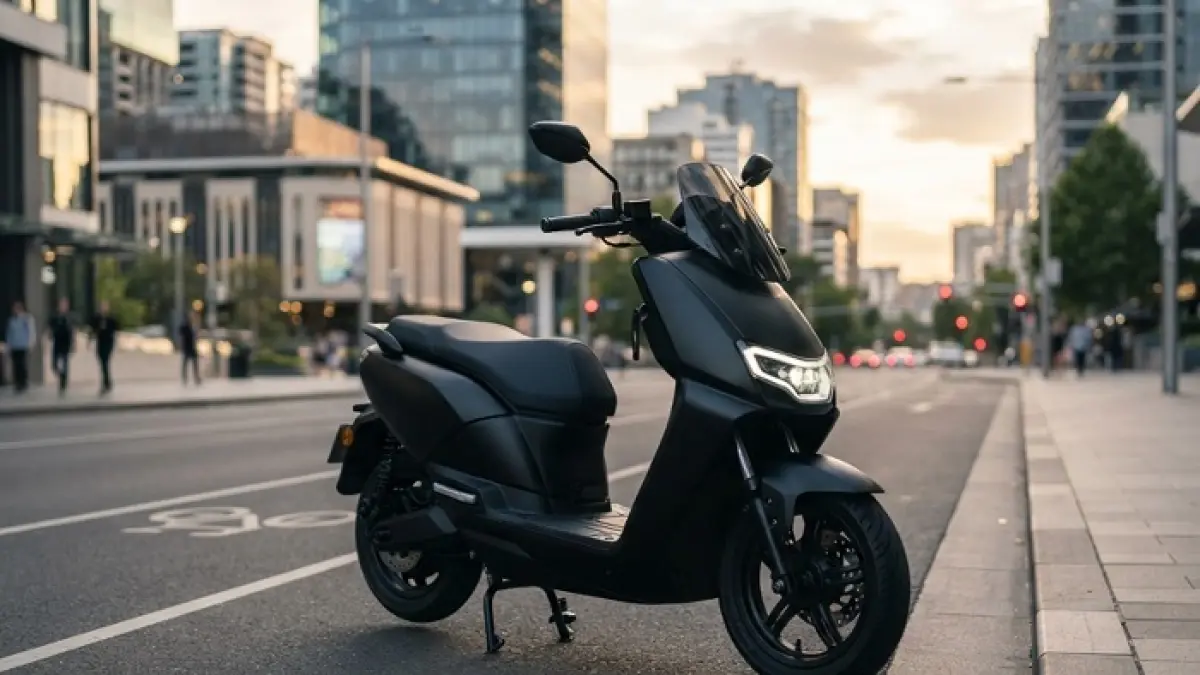 Alva One XP membawa pembaruan motor lebih tahan cuaca, fitur pintar, dan jarak tempuh hingga 140 km. (Ilustrasi Gemini AI)