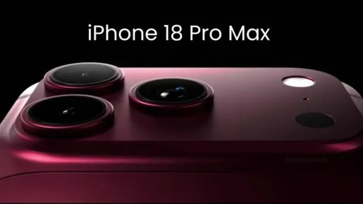 iPhone 18 Pro diuji langsung dengan Dynamic Island lebih kecil, chip A20, performa naik sekitar 40 persen, dan kamera variable aperture (Pinterest).