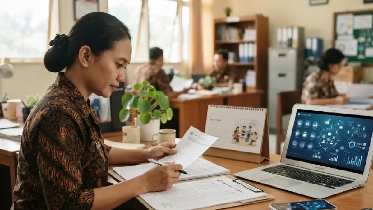 Info GTK terbaru menghadirkan cek realisasi TPG dan validasi data. Guru perlu memastikan data sudah valid. (Ilustrasi Gemini AI)