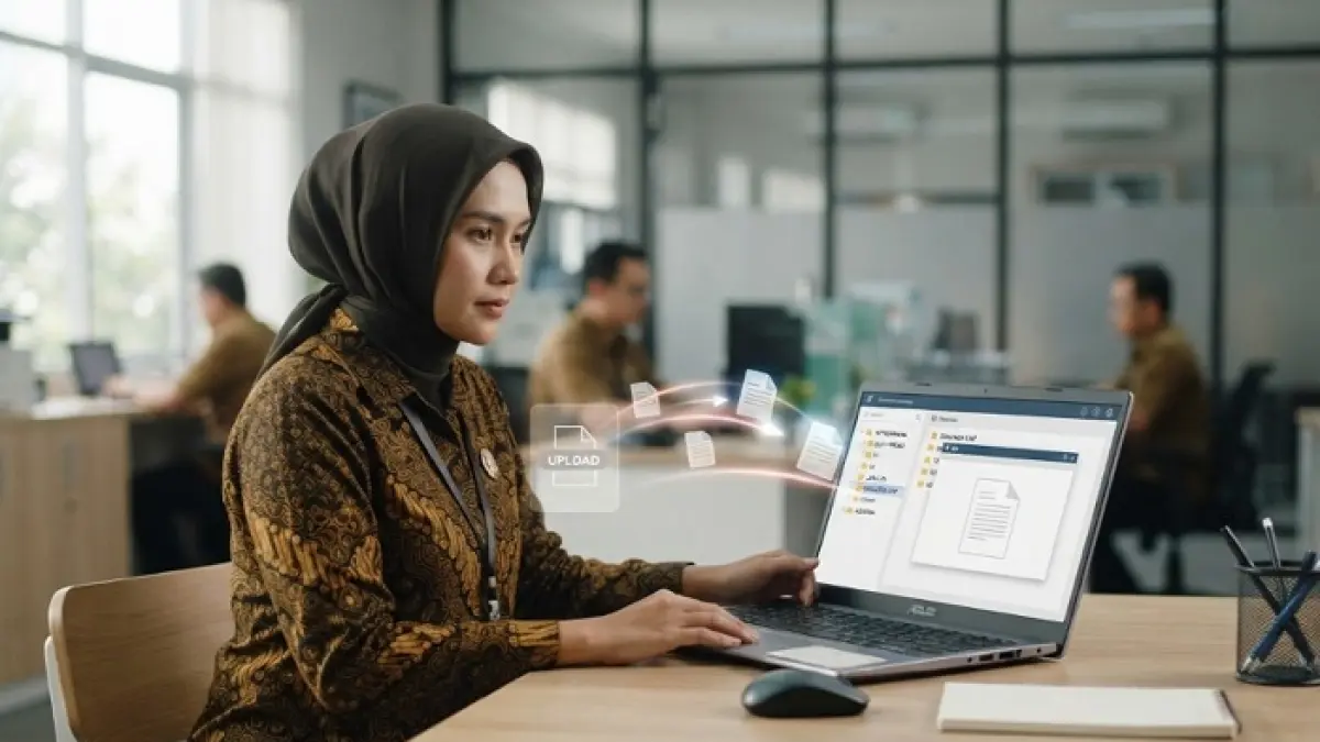 MyASN menyediakan kartu ASN virtual yang bisa dipreview, diunduh, dan diubah fotonya. Begini langkahnya. (Ilustrasi Gemini AI)