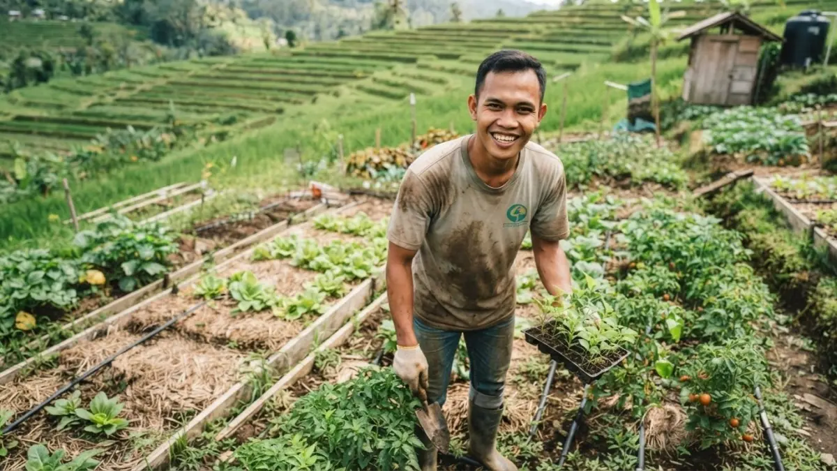 Peluang usaha pertanian untuk generasi muda makin beragam, dari greenhouse, hidroponik, peternakan, pengolahan hingga pemasaran.(ILUSTRASI AI)