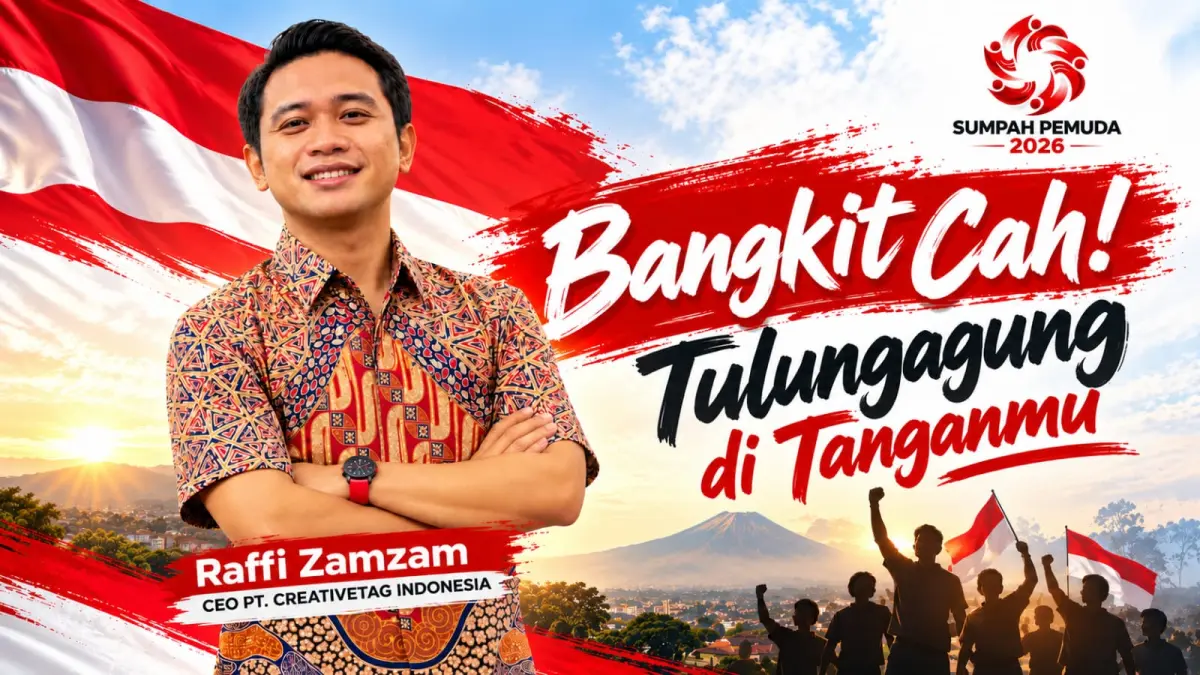 Sumpah Pemuda 2026, Raffi Zamzam: Bangkit Cah! Tulungagung di Tanganmu