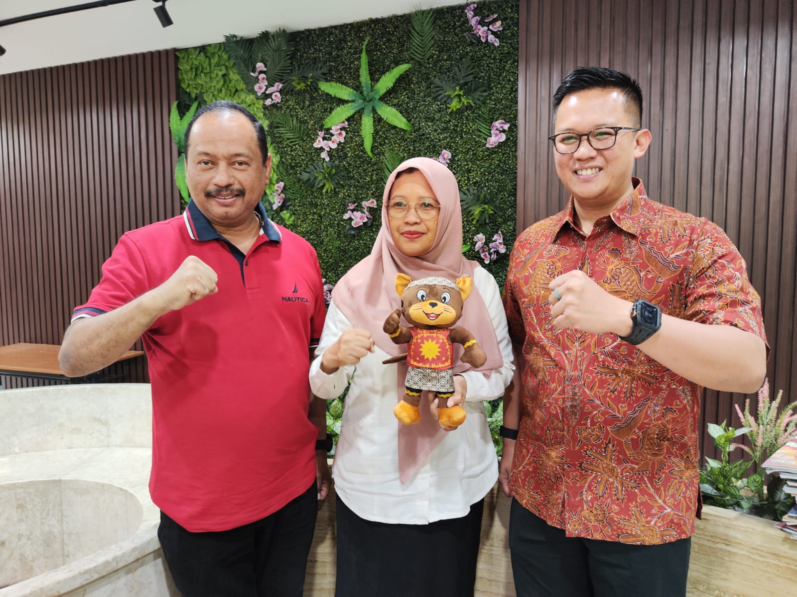 CAK CONDRO: Kucing Belang Telon Condromowo yang jadi maskot Porprov VIII/2023 di Kota Mojokerto. (ISTIMEWA)