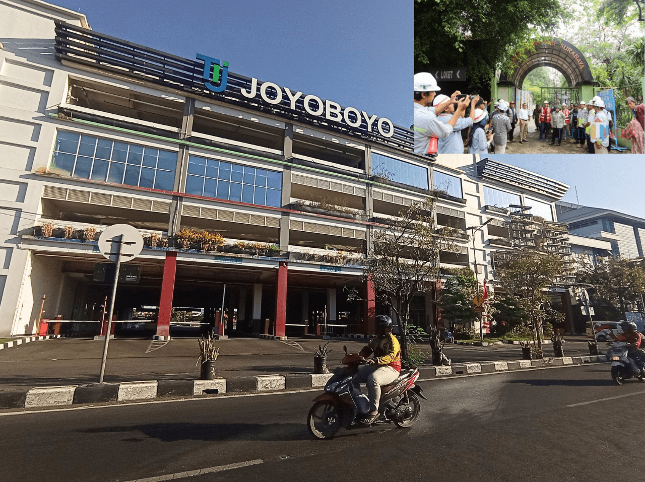 BAKAL DIGALI: Pengendara kendaraan bermotor melintas tak jauh dari Terminal Intermoda Joyoboyo (TIJ) di Surabaya, Minggu (6/8). (SURYANTO/RADAR SURABAYA)