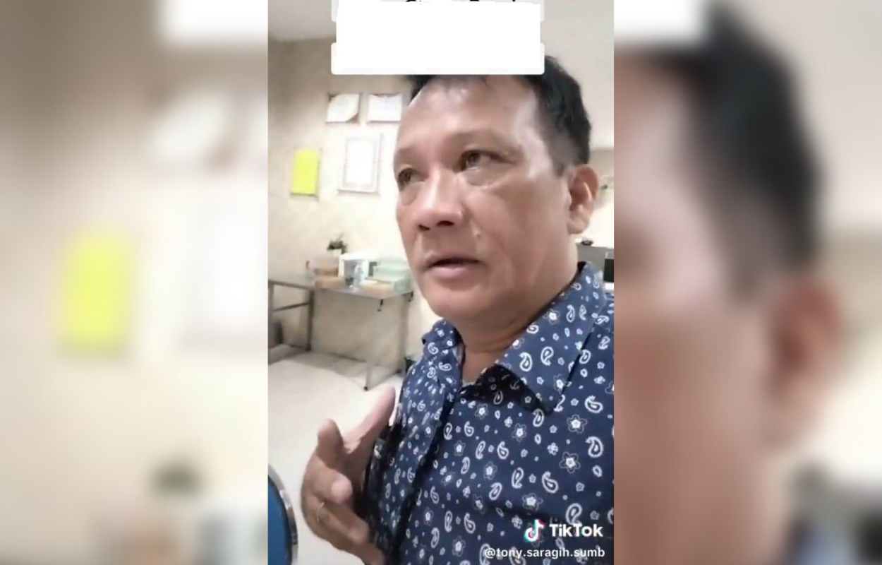 BERJUANG: Tony Saragih Sumbayak berceloteh di media sosial. (TIKTOK)