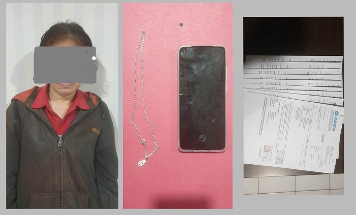 NEKAT: FR, 52, ingin cepat kaya dengan menggelapkan uang perusahaan tempatnya bekerja untuk beli hp, perhiasan dan melunasi utang. (IST/RADAR SURABAYA)
