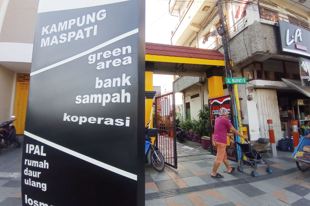 Kampung Lawas Maspati di Bubutan yang menjadi salah satu destinasi wisata di Surabaya. (SURYANTO/RADAR SURABAYA)