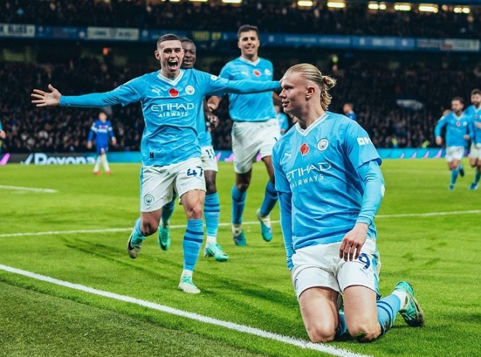 BINTANG: Erling Haaland bintang Manchester City yang moncer musim ini. (DAILYMAIL)