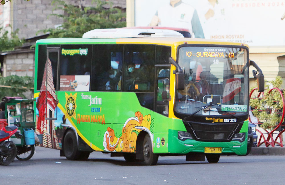 LEBIH EFISIEN: Bus Trans Jatim bakal terintegrasi dengan Suroboyo Bus (SB) dan Trans Semanggi Suroboyo (TSS) tahun depan.