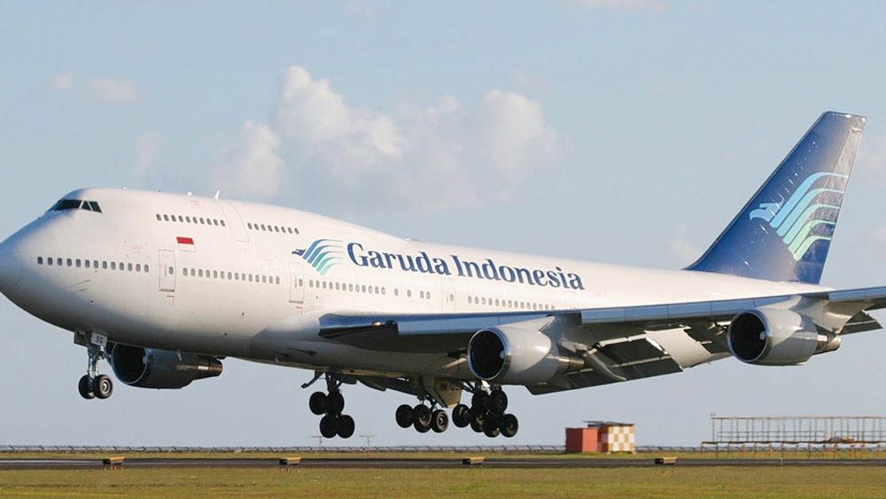 Ilustrasi pesawat Garuda Indonesia.