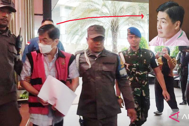 Penyidik Jampidsus Kejaksaan Agung menetapkan "crazy rich" Surabaya Budi Said (insert) sebagai tersangka transaksi ilegal jual beli emas PT ANTAM, Kamis (18/1/2024).