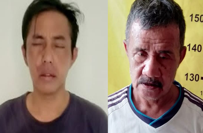 BELUM KAPOK: Tersangka Arif Rahman dan Herman Syah diamankan di Polsek Tambaksari.