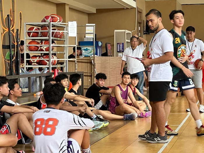 CARI PEBASKET TERBAIK: Suasana pelaksanaan scouting Indonesia Patriots oleh Perbasi yang hasilnya nanti untuk diterbangkan ke Lithuania. (IST PERBASI)