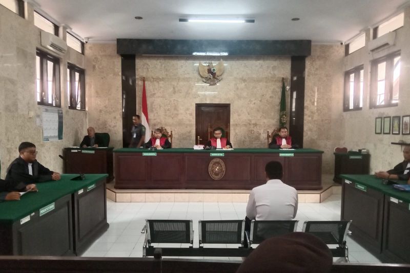 Suasana sidang kasus pembunuhan pasutri Tulungagung dengan terdakwa Glowoh alias Edi Porwanto di PN Tulungagung, Rabu (28/2/2024).