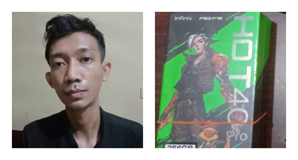 PASRAH: Rochmad Bagus Setyawan diamankan di Mapolsek Tandes, Surabaya.