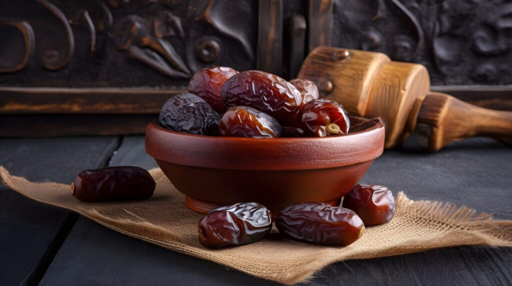 MANIS: Ajwa Kurma ajwa atau sering juga dikenal dengan sebutan kurma nabi adalah salah satu jenis kurma yang umum dikonsumsi di Indonesia. (EHPROJECT.ORG)