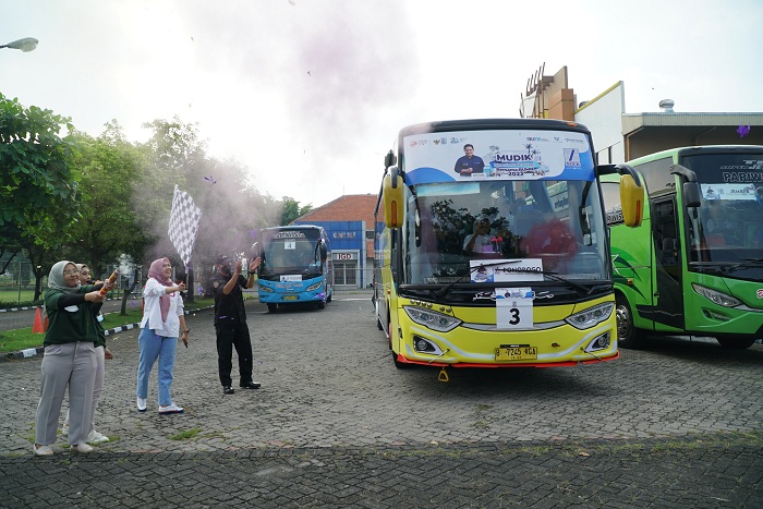 MUDIK 2023: Pemberangkatan mudik gratis yang digelar SIER di tahun lalu. (IST)