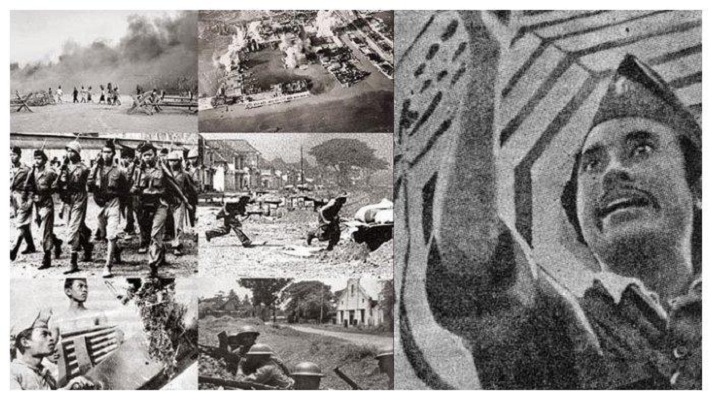 MEMBARA: Yang menjadi akar dari perang yang berpuncak pada tanggal 10 November ini adalah kedatangan tak diundang tentara sekutu di Tanjung Perak pada 25 Oktober 1945. (BAKESBANGPOLKULONPROGO)