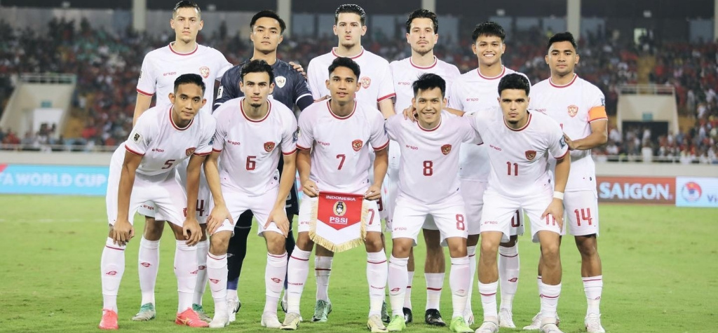 Timnas Indonesia dengan pemain naturalisasi yang kini mendongkrak rangking di FIFA menjadi 135