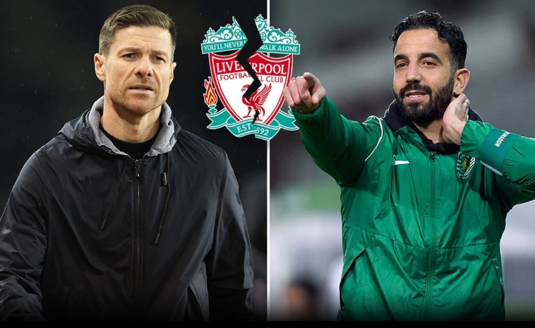 Xabi Alonso (kiri) dan Ruben Amorim jadi kandidat kuat manajer Liverpool.