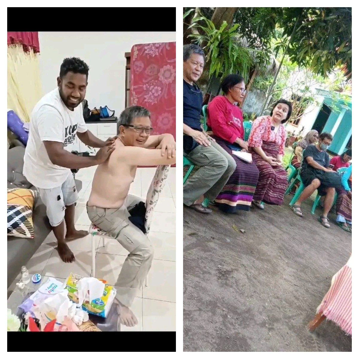 Rocky Gerung saat berada di Pulau Adonara, Flores Timur, NTT, untuk mengikuti upacara Pekan Suci Paskah 2024.