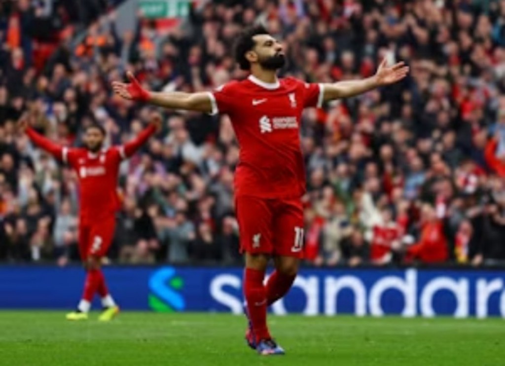 PENENTU: Mohammad Salah jadi penentu Kemenangan Liverpool atas Brighton.