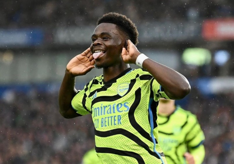 Bukayo Saka jadi andalan Arsenal untuk membobol gawang Aston Villa.