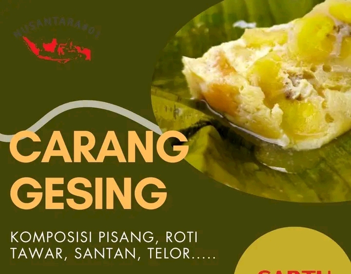 Camilan carang gesing sepintas mirip kolak (Lintu Tulisyantoro).