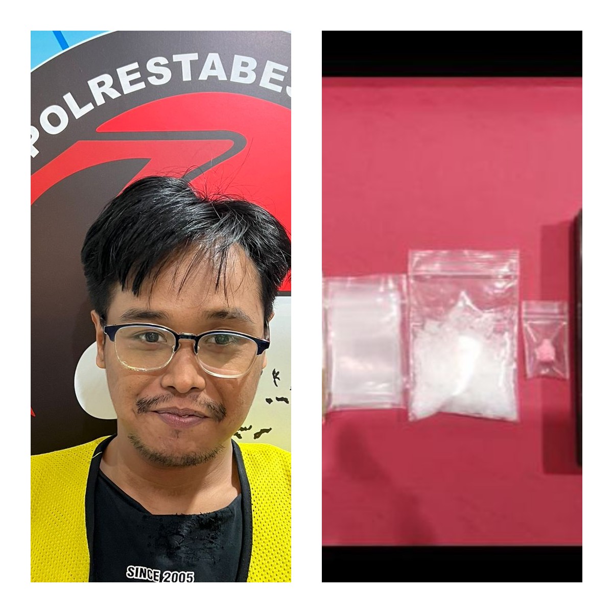 Tersangka RY diamankan bersama barang bukti (IST).