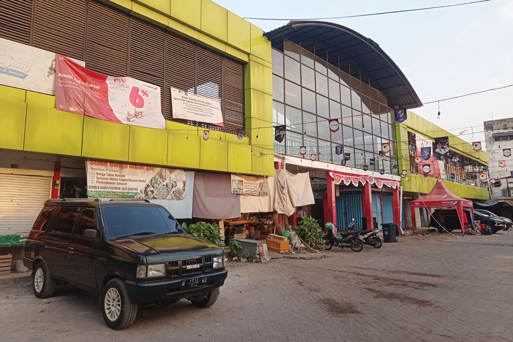SEPI: Kondisi Pasar Kembang yang masih belum optimal sejak terbakar beberapa tahun lalu.