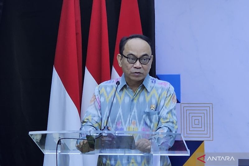 Menkominfo Budi Arie Setiadi di Kantor Kementerian Kominfo, Kamis (14/3/2024).