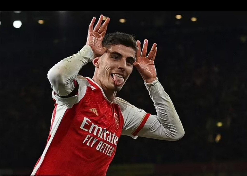 KHavertz cetak dua gol ke gawang mantan klubnya.