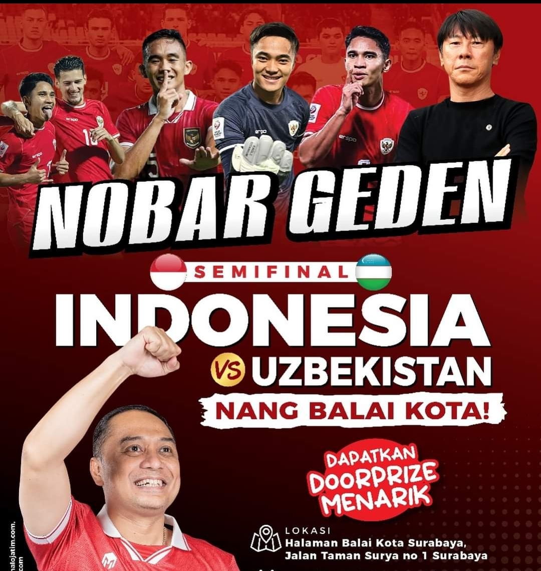 Banner Nobar Geden Nang Balai Kota.