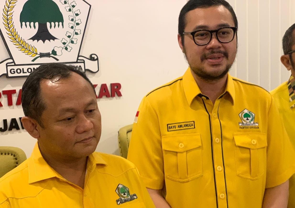 Ketua DPD Golkar Jatim Sarmuji dan Wakil Ketua DPD Golkar Jatim Bayu Airlangga (IST).