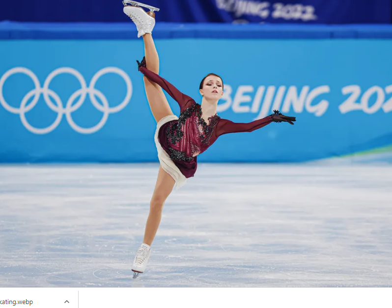 LINCAH: Anna Shcherbakova, seorang atlet seluncur indah asal Rusia tampil di Olimpiade Beijing 2022. (GETTY IMAGES)