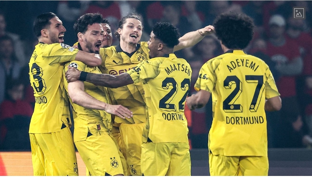 Gol Mats Hummels memberi Dortmund kemenangan 1-0 pada malam itu dan kemenangan agregat 2-0 di kedua leg.