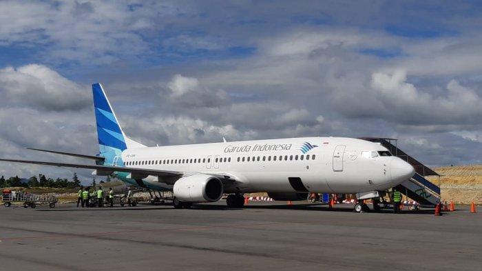 Ilustrasi pesawat Garuda Indonesia.