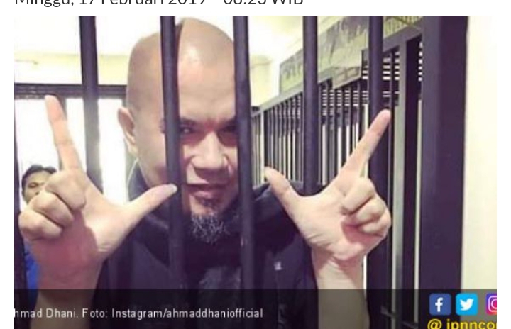 Ahmad Dhani saat mendekam di Rutan Medaeng, Sidoarjo (IST).