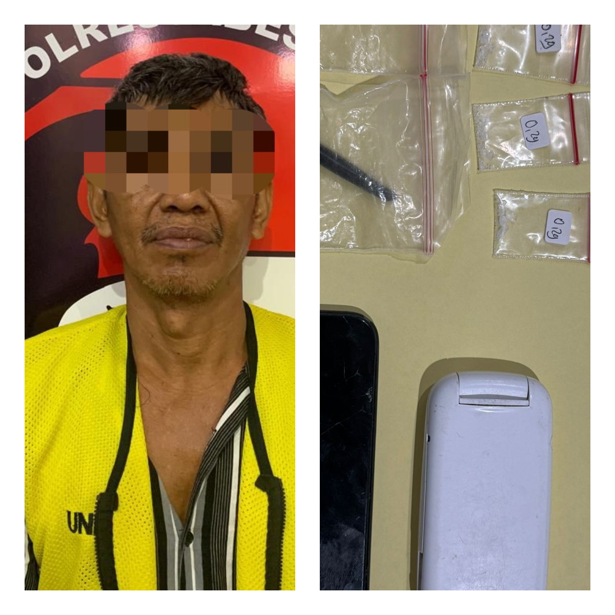 Tersangka M ditangkap Satresnarkoba Polrestabes Surabaya hendak transaksi di makam Jalan Banyu Urip Kidul, Surabaya (IST).