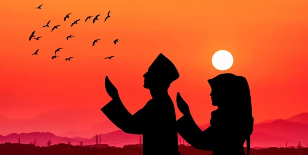 Ilustrasi berdoa di bulan Dzulhijjah.
