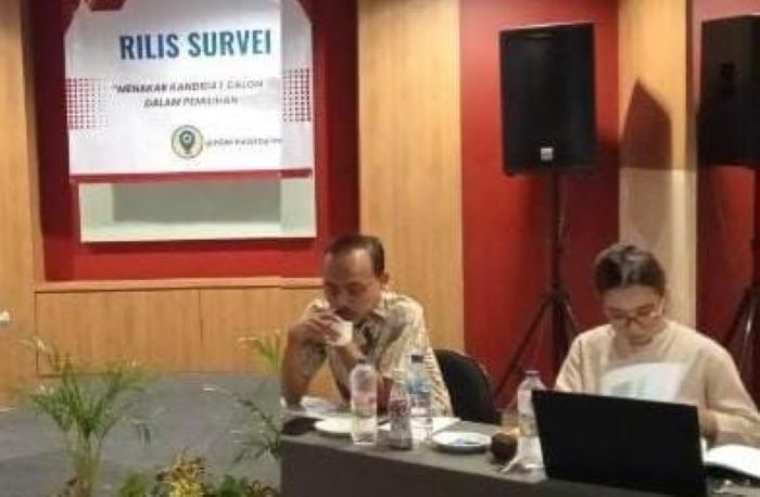 PENJELASAN: Tim Proximity Indonesia menjelaskan mengenai hasil survei penelitian independen yang mereka lakukan di Sidoarjo. (IST)
