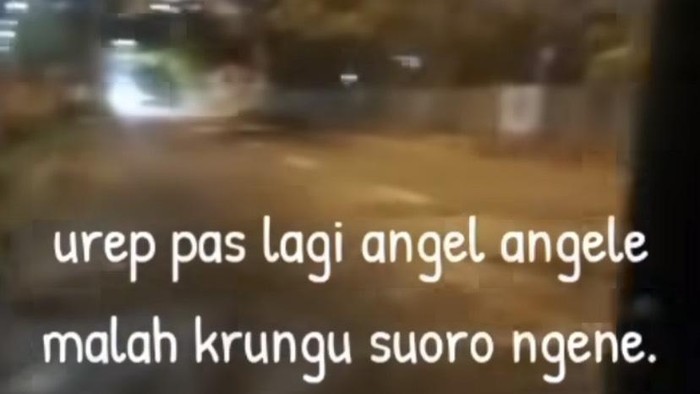 VIRAL: Screenshot video tentang suara tangisan wanita di sekitar Masjid Al Akbar Surabaya.