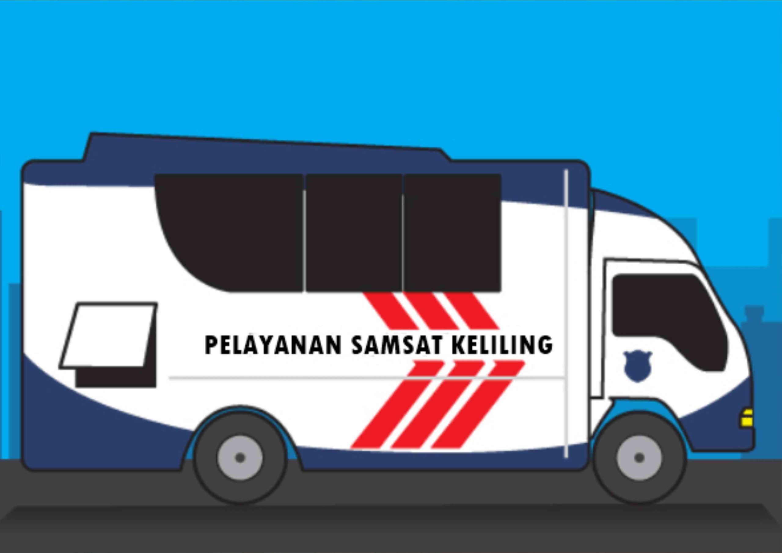 Ilustrasi mobil SAMSAT Keliling.