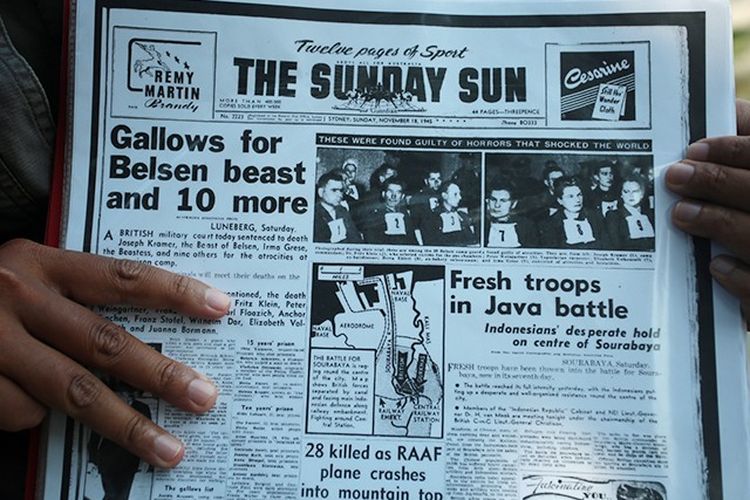 Keberadaan bunker di Kalimas pernah dimuat di harian Australia The Sunday Sun edisi 15-18 November 1945.